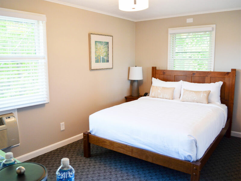 On the second floor of the Cottage, these hotel rooms offer a blend of comfort and value